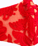 Adjustable Red Lace Mask