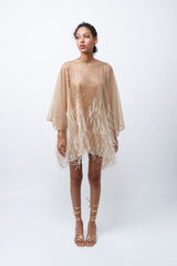 Neema Kaftan Dress Sequin Ostrich Mini Kaftan side view