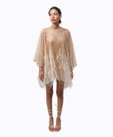 Neema Kaftan Dress Sequin Ostrich Mini Kaftan