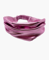 Metallic Pink Vegan Leather Headband