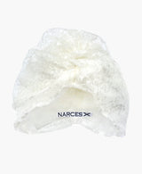 Transparent Sequin Tulle Knot Turban Hat