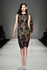 Black strapless mini dress