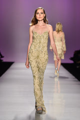 Champagne embellished dress