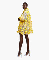 Hinata 3D Floral Coat Dress