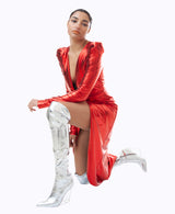Harley Metalic Red Dress