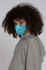 Kids Adjustable Baby Blue Black Soft Reversible Mask
