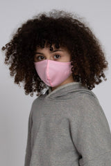 Kids Adjustable Pink Black Soft Reversible Mask