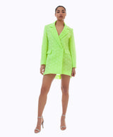 Krypton Neon Lace Coat Dress