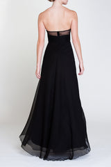 Crepe tail gown