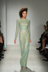 Beaded tulle and lace gown