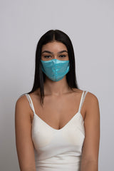 Baby Blue Black Soft Reversible Mask