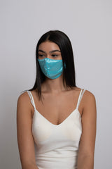 Baby Blue Black Soft Reversible Mask