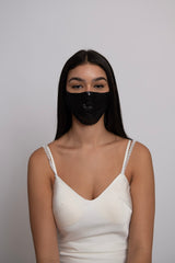 Black Sequin Lightweight Mask