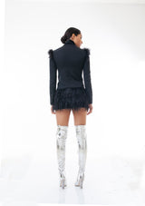 Lunella Ostrich Coat Dress