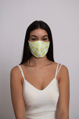 Adjustable Neon Daisy Crochet Mask