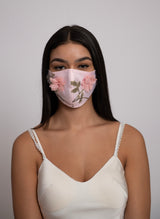 Adjustable Pink 3D Floral Lightweight Organza Mask