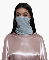 Pleated Metallic Neck Gaiter