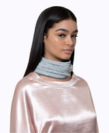 Pleated Metallic Neck Gaiter