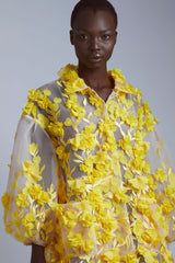 Hinata 3D Floral Coat Dress