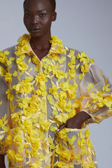 Hinata 3D Floral Coat Dress