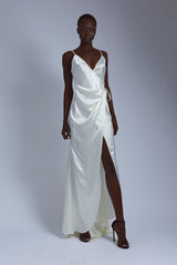 Pearl Silky Wrap Gown