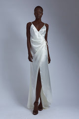 Pearl Silky Wrap Gown