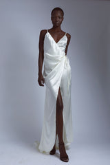 Pearl Silky Wrap Gown