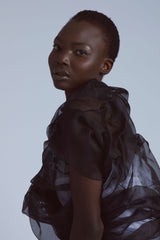 Dark Cloud Organza Bolero Jacket