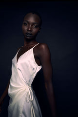 Pearl Silky Wrap Gown