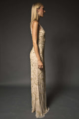 Champagne embellished dress