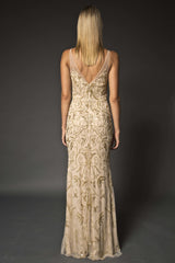 Champagne embellished dress
