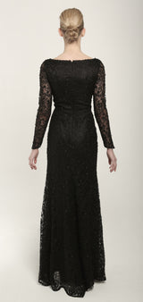 Beaded tulle and lace gown