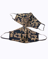 Black Gold Lace Organza Mask