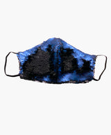 Navy Black Sequin Mask