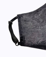 Adjustable Black Organza Super Lightweight Mask