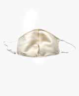 Adjustable Ivory Silver Pinstripe Mask