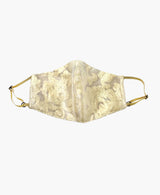 Adjustable Gold Lace Organza Mask