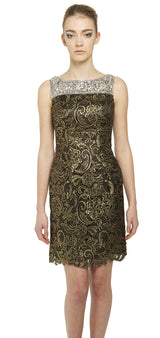 sleeveless lace dress