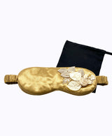 3D Gold Floral Silk Sleep Eye Masks
