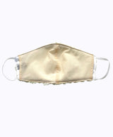 Ivory Ribbon 3D Flower Mask