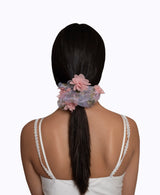 3D Pink Floral Organza Super Scrunchie