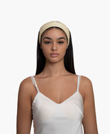 Pearlized Ivory Vegan Leather Headband