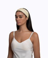 Pearlized Ivory Vegan Leather Headband