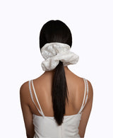 White Lace Organza Ultra Scrunchie