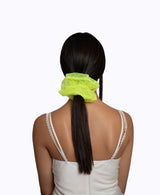 White Polka Dot Neon Tulle Super Scrunchie