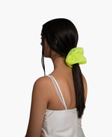 White Polka Dot Neon Tulle Super Scrunchie