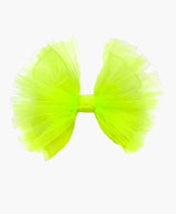 Ruffled Neon Tulle Bow Hair Clip