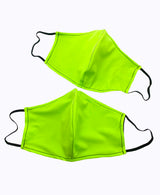 Neon Green Black Soft Reversible Mask