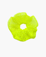 White Polka Dot Neon Tulle Super Scrunchie