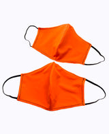Neon Orange Black Soft Reversible Mask